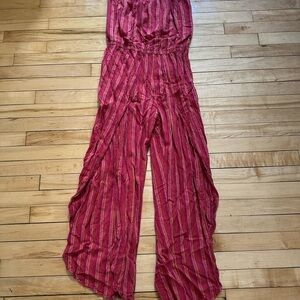 Striped Pink and red Jumpsuit